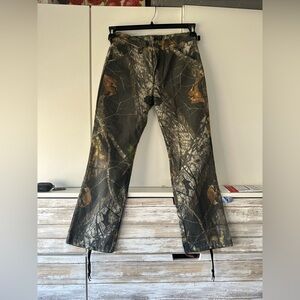 🏕️ Wolf Mountain Mossy Oak Camo Hunting Pants Men’s M 27x26 Adjustable Hem
